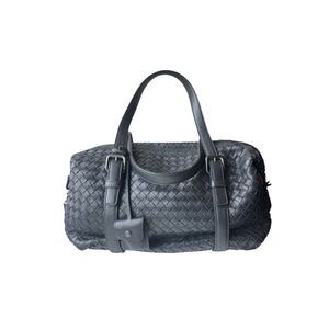 Bottega Veneta Black Nappa Leather Montaigne Boston Bag Duffel Lock Key Ex+
